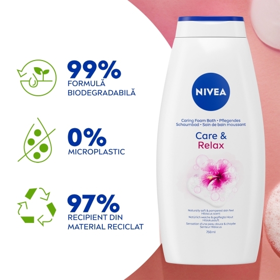 Spumă de baie Care & Relax 0.75l
