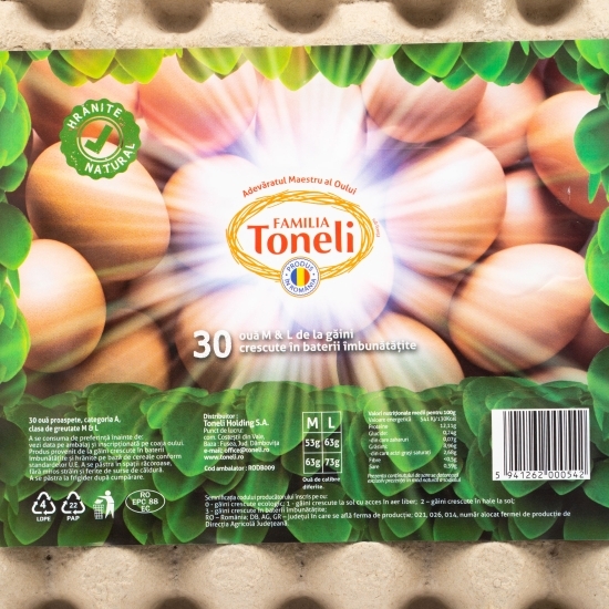 Ouă mărimea M/L cod 3, 30 buc
