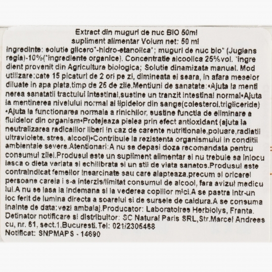 Extract din muguri de nuc eco 50ml