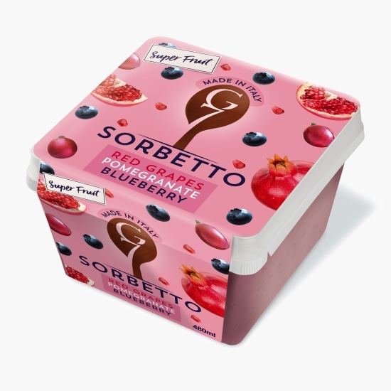 Sorbet de rodie, struguri roșii, afine 270g