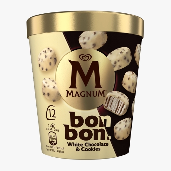 Înghețată Bon Bon White Chocolate & Cookies 0.204l