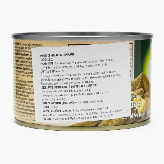 Sarmale în foi de viță umplute cu orez, 400g 