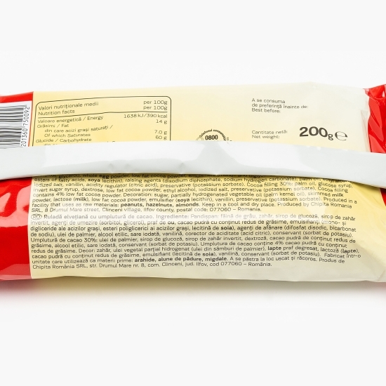 Ruladă cu umplutură de cacao Swiss Roll 200g