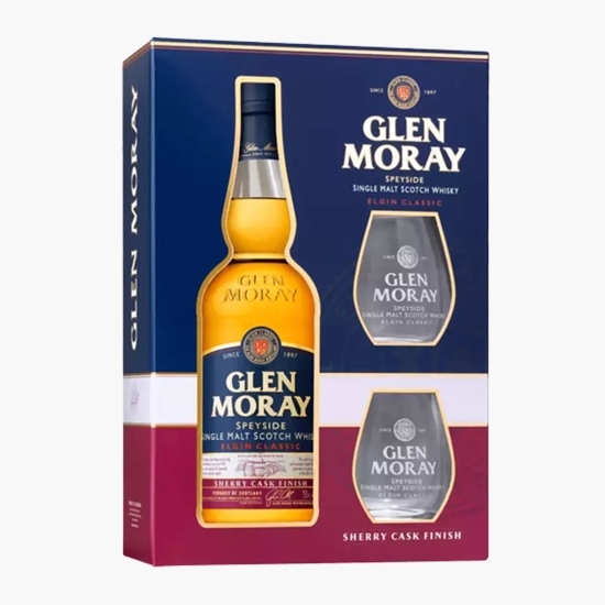 Single Malt Whisky, 40%, Scotland, 0.7l + 2 pahare