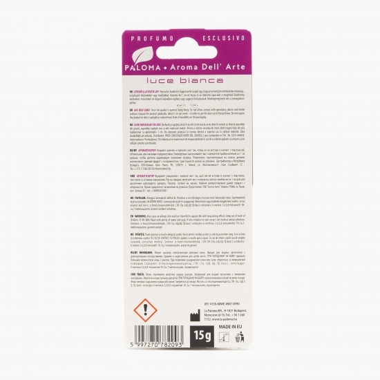 Card odorizant de aer Luce Bianca 15g
