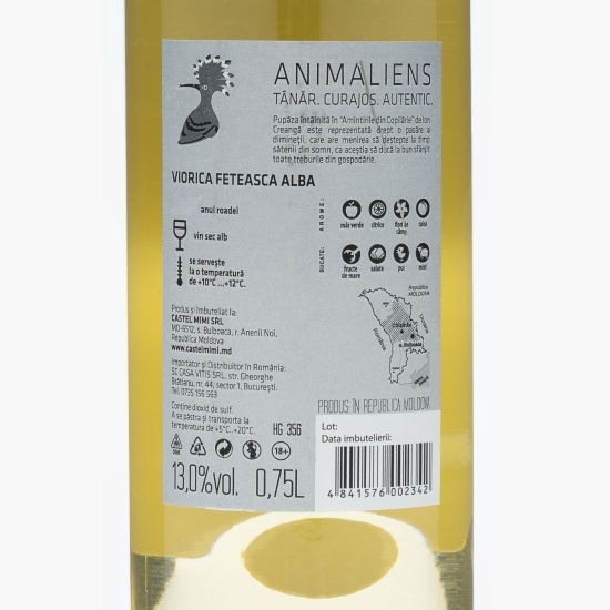 Vin alb sec Viorica & Fetească Albă, 13%, 0.75l