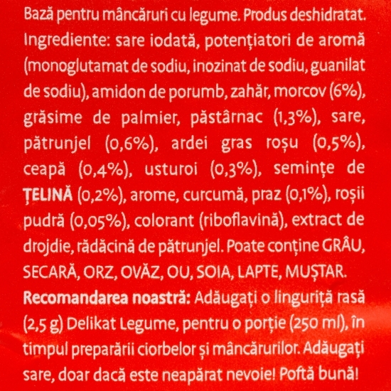 Bază pentru mâncare legume 750g