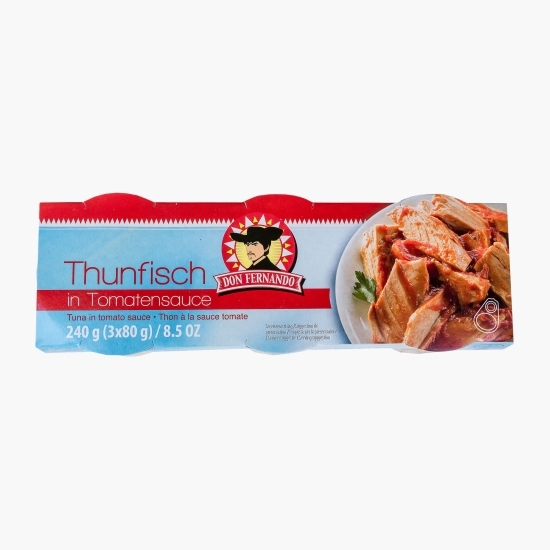 Ton în sos de roșii 240g (3x80g)