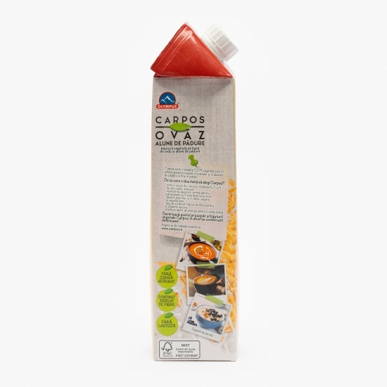 Băutură vegetală pe bază de ovăz și alune de pădure Carpos 1l