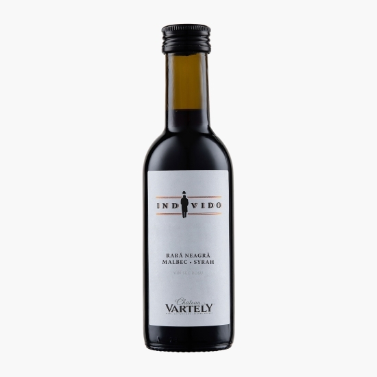 Vin roșu sec Individo Rară Neagră, Malbec & Syrah, 13%, 0.187l