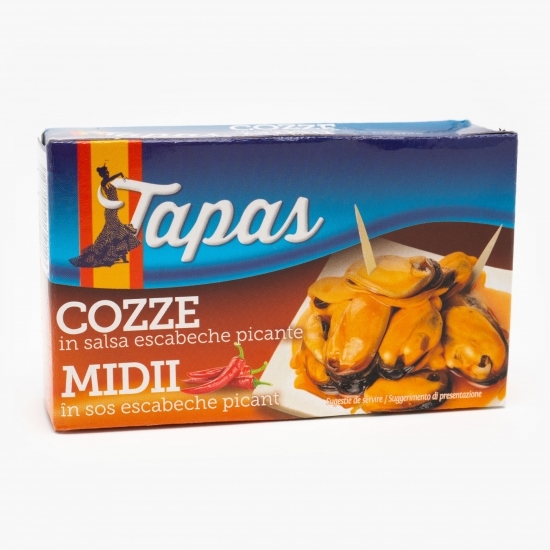 Midii în sos escabeche picant 112g