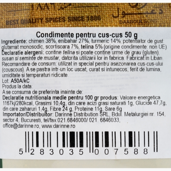 Condimente pentru cus-cus 50g