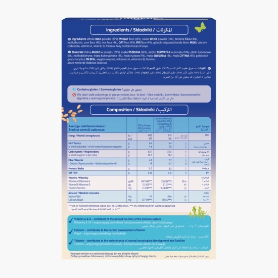 Cereale cu lapte și banană Noapte bună, 6+ luni, 200g 