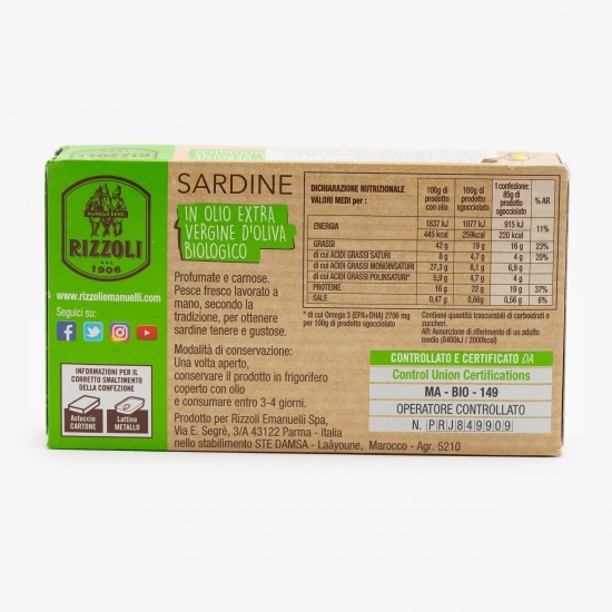 Sardine în ulei de măsline 120g