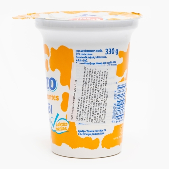 Smântână fără lactoză, 20% grăsime, 330g