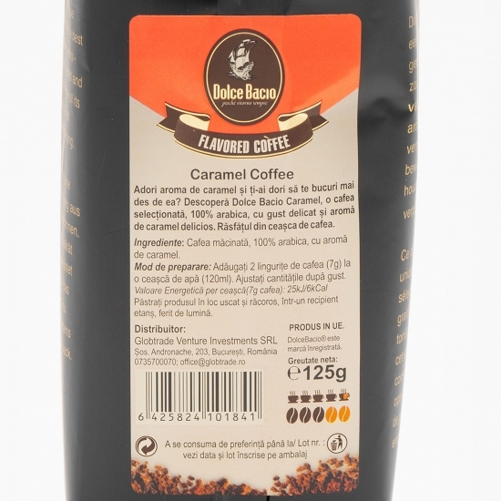 Caramel Coffee 125g, cafea măcinată cu aromă de caramel