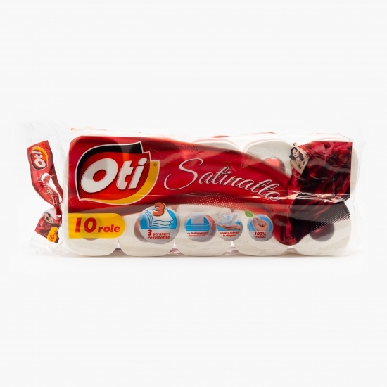 Hârtie igienică Satinatto, 3 straturi, 10 role 