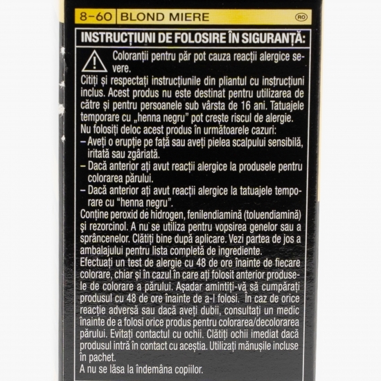 Vopsea de păr permenentă fără amoniac Oleo Intense, 8-60 blond miere, 115ml