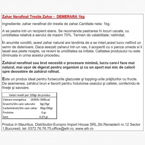 Zahăr brun 1kg