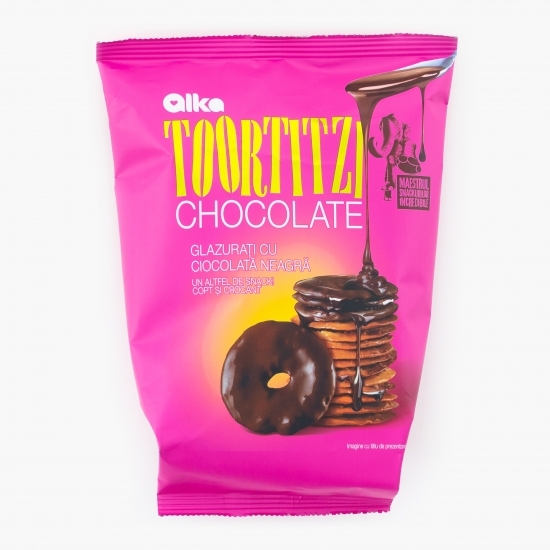 Snack glazurat cu ciocolată neagră 80g