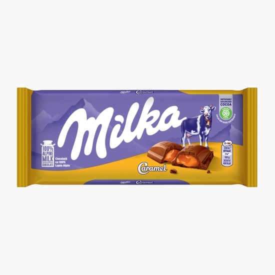 Ciocolată cu lapte și caramel 100g