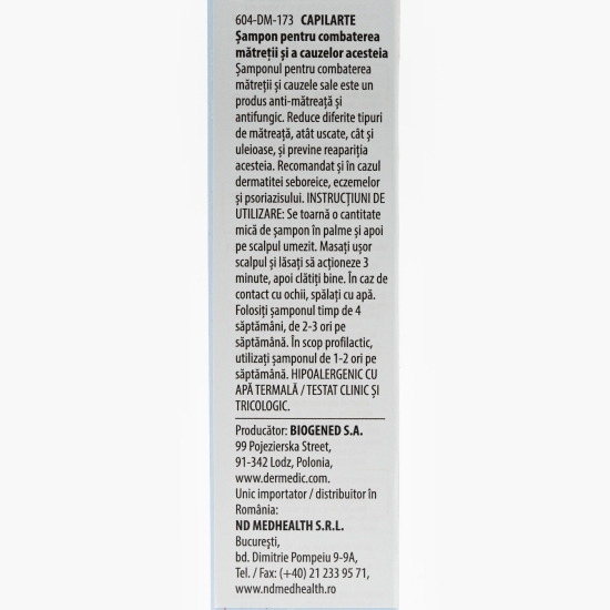Șampon pentru combaterea mătreții Capilarte 300ml