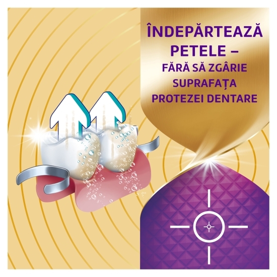 Tablete efervescente pentru curățarea zilnică a protezei dentare, dublă putere, Max Clean, 30 tablete