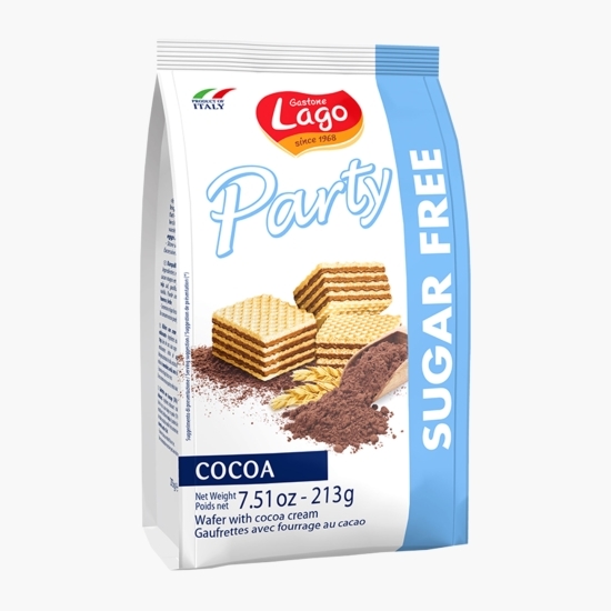 Napolitană cu cremă de alune, fără zahăr 213g