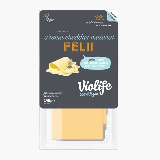 Felii vegetale cu aromă de cheddar 140g