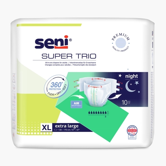 Scutece adulți Super Trio XL 10 buc