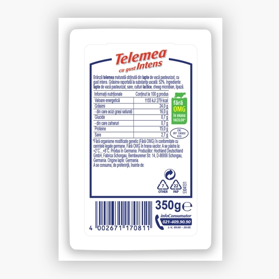 Telemea de vacă cu gust intens 350g