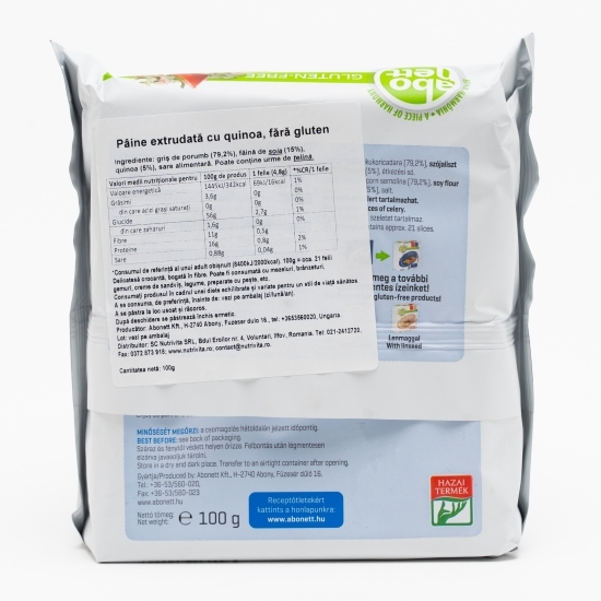 Pâine crocantă fără gluten cu quinoa 100g
