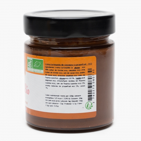 Cremă tartinabilă de ciocolată cu grepfrut eco 220g