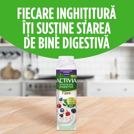Iaurt de băut cu cereale integrale și fructe de pădure 320g