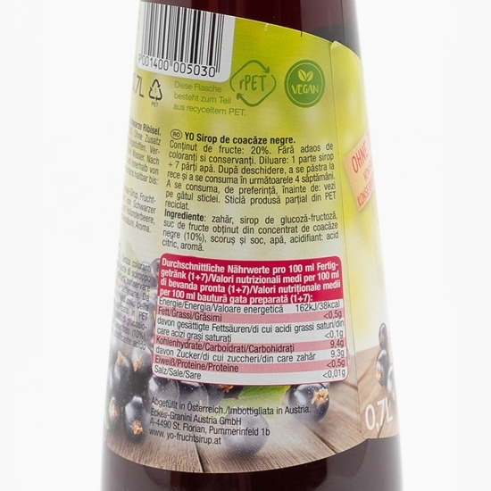 Sirop de coacăze negre 0.7l