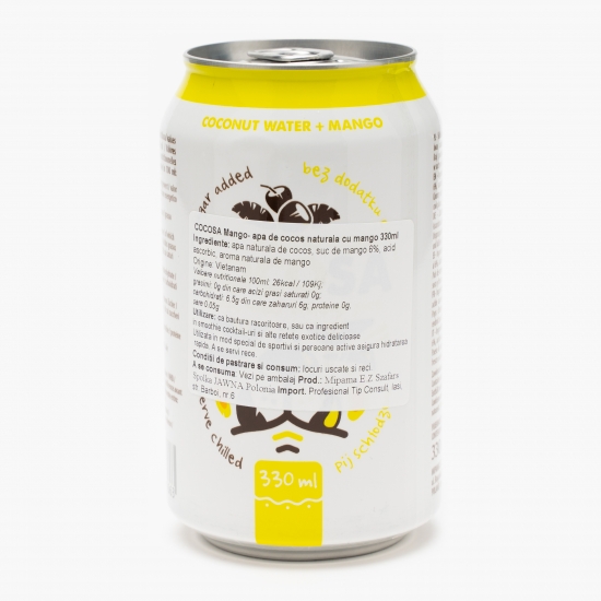 Apă de cocos naturală cu mango 330ml