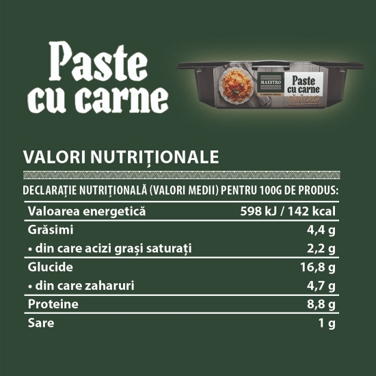 Paste cu carne 400g