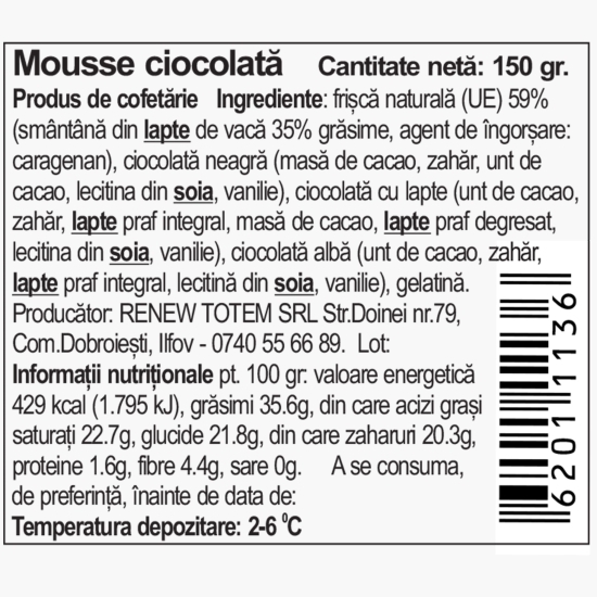 Mousse de ciocolată 150g