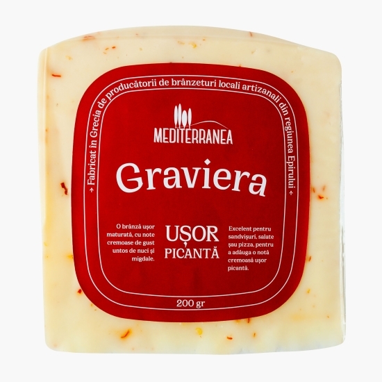 Brânză Graviera maturată 6 luni, cu chilli 200g