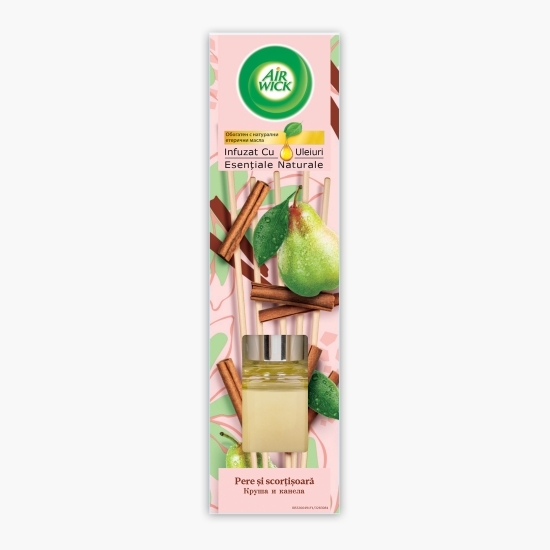 Odorizant de cameră cu bețișoare parfumate Pere și scorțișoară 40ml
