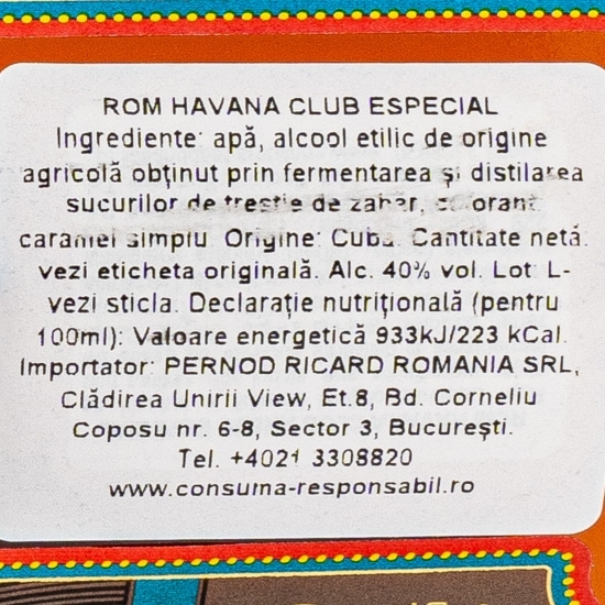 Rom Especial 40% alc. 1l