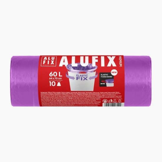 Saci menajeri cu bandă Elastic Fix 60l 10buc
