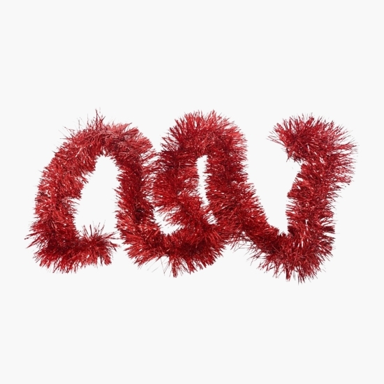 Beteală Crăciun, roșie, 2mx11cm