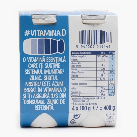Iaurt de băut cu căpșuni 4x100g
