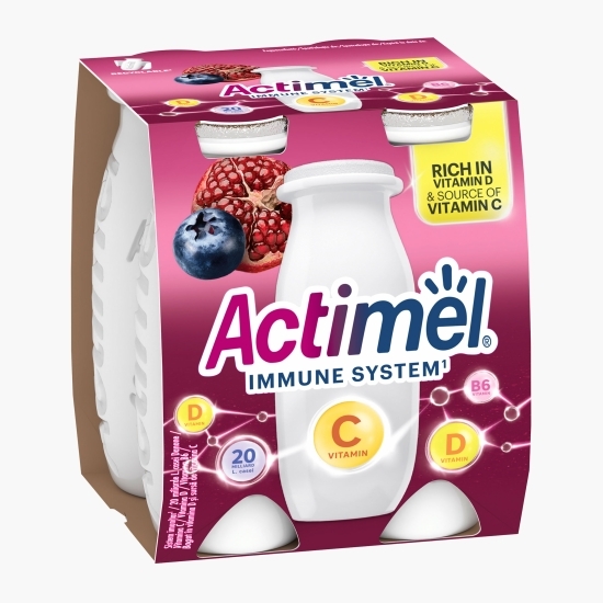 Iaurt de băut cu afine si suc de rodie 4x100g