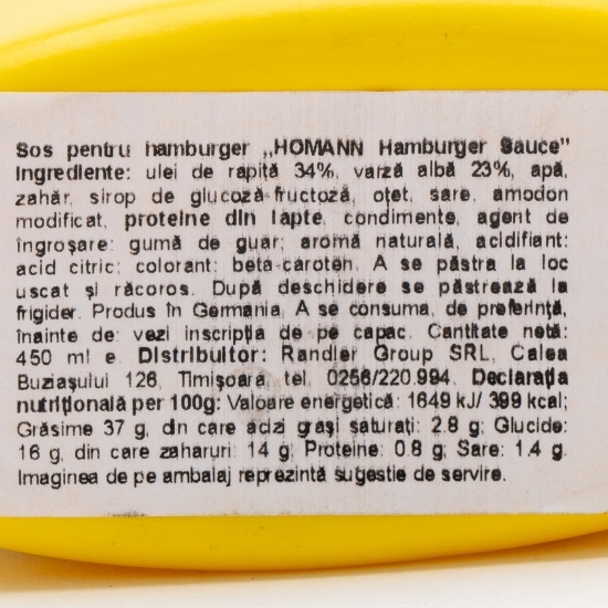Sos pentru hamburger 450ml