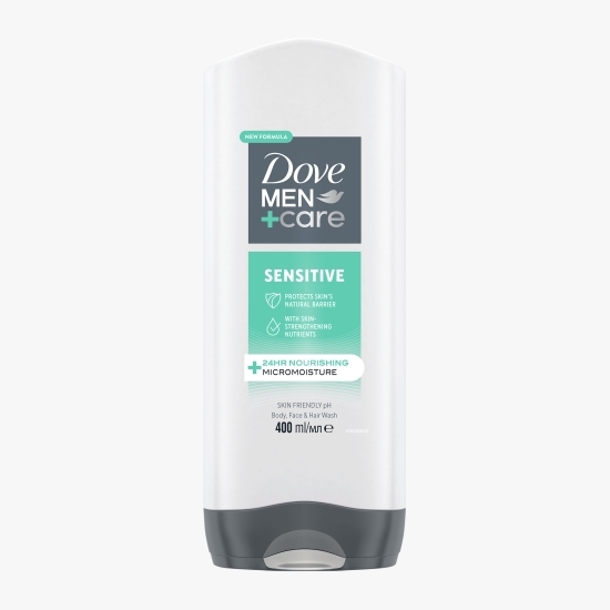 Șampon și gel de duș pentru bărbați Men+Care Sensitive pentru piele sensibilă 400ml