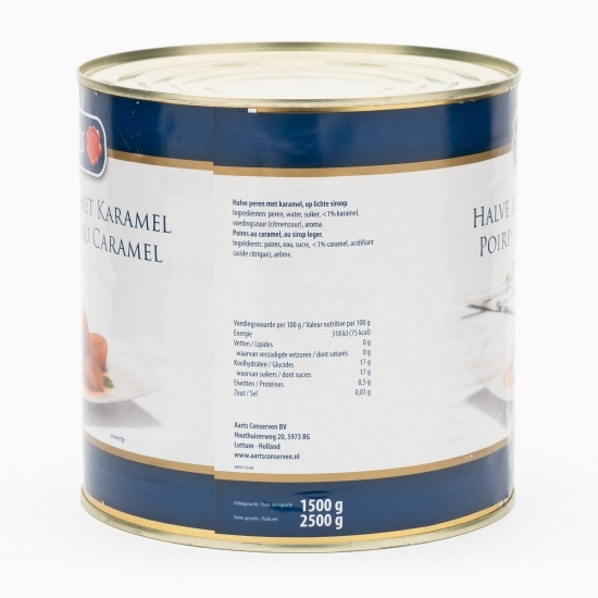 Pere jumătăți cu caramel, conservă 2600g