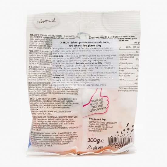 Jeleuri gumate cu aromă de fructe, fără zahăr adăugat 100g