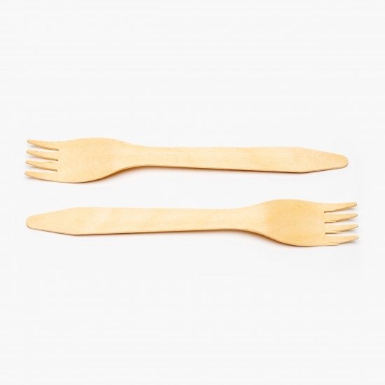 Furculițe lemn 16.5cm 12 buc